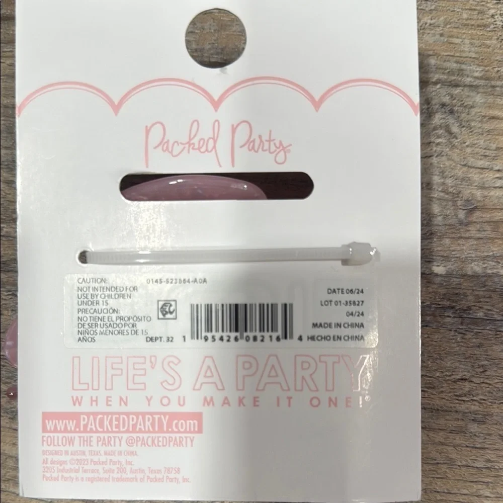 2 Pink Hair Claw Clips